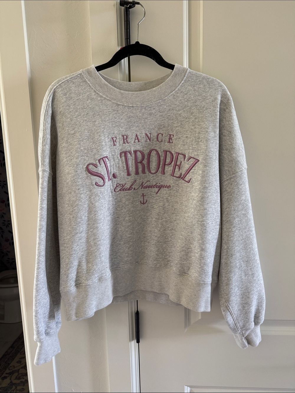 Abercrombie & Fitch cropped destination Sweatshirt large 🇫🇷
